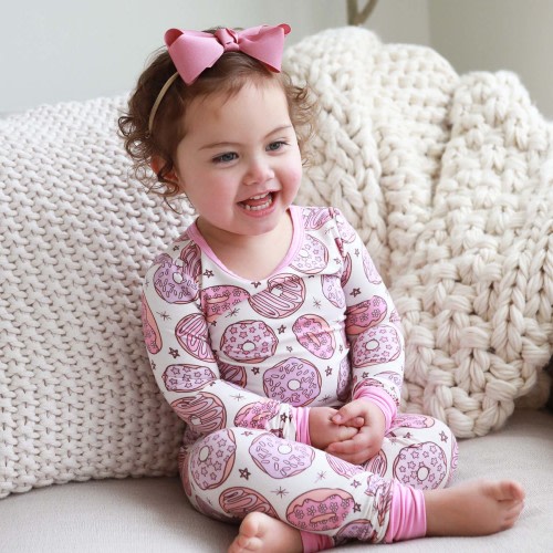 Donut Shop Two Piece Pajama Set | Pink*