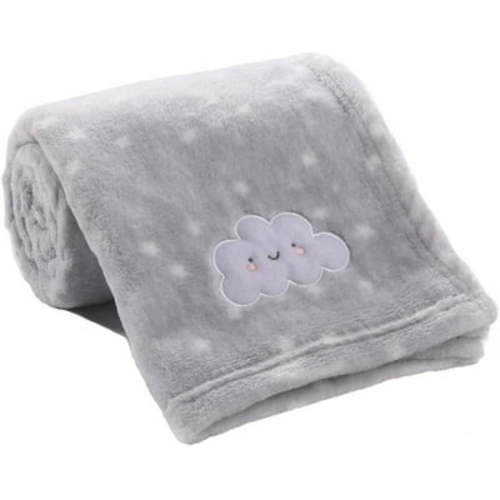 CREVENT 30''X40'' Cute Cozy Fluffy Warm Baby Blanket for Boys Infants Toddlers' Bedding Crib Cot Stroller, Baby Shower Birthday Newborn's Gift - Grey Cloud