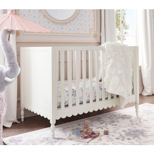 LoveShackFancy Lavender Damask Floral Organic Crib Fitted Sheet