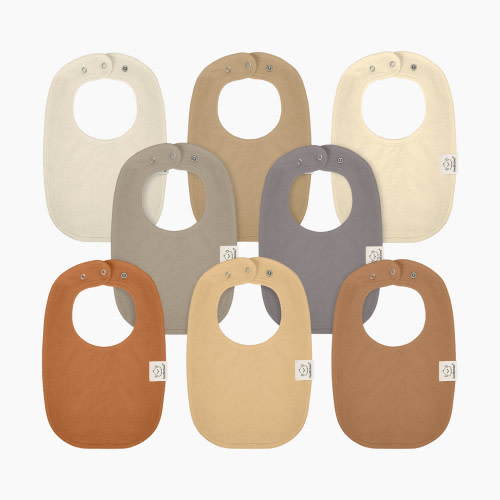 KeaBabies Urban Drool Bibs (8 Pack) - Terracotta, 8