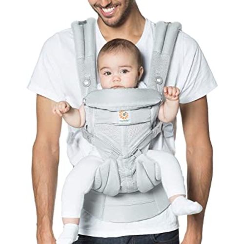 Ergobaby Omni 360 All-Position Baby Carrier for Newborn to Toddler with Lumbar Support & Cool Air Mesh (7-45 Lb), Pearl Grey
