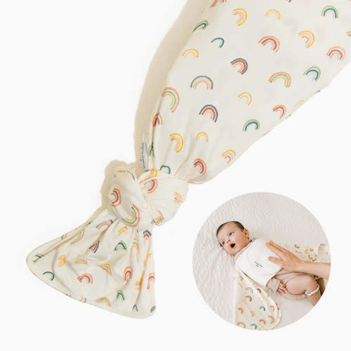 Rainbows Baby Swaddle II | Rainbow Patterned Swaddle Blanket – Freshly Picked