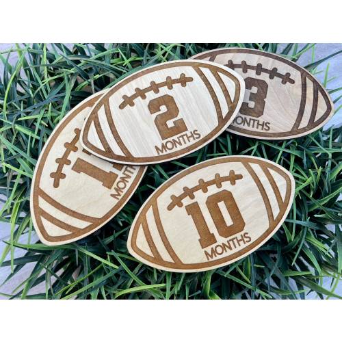 Football monthly milestone marker signs/ perfect baby shower gift for football lovers