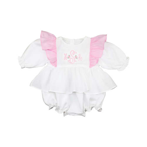 White And Pink Ruffle Bubble – Cecil & Lou