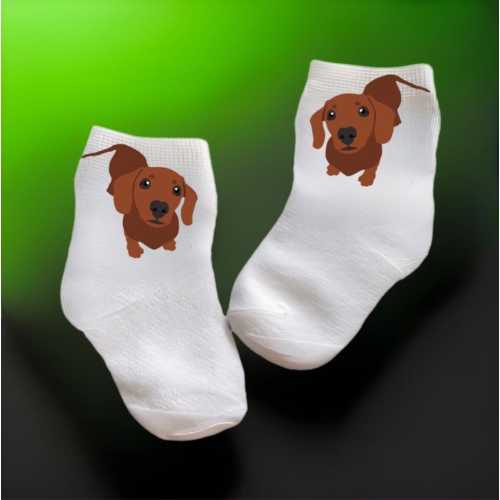 Baby/Toddler/Child Cute Dachshund Socks. Multiple sizes offered. Choose from 0-6 months to 10 years. You Choose. Cute Baby Gift!