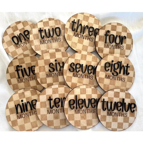 Baby Checkered Milestone Cards