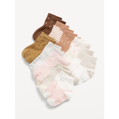 Unisex Crew Socks 10-Pack for Toddler & Baby