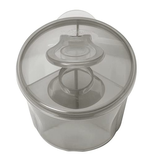 Dr. Brown's Baby Formula Dispenser with Snap-On Lid for On-The-Go Feedings,Milk Powder Dispenser for Traveling with Infant,Gray (Pack of 2)
