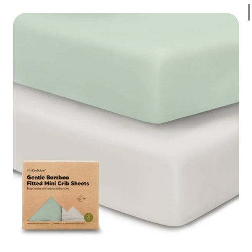 Isla Fitted Mini Crib Sheets - Sage