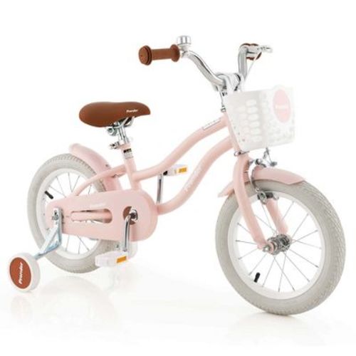 Costway 12" Kid’s Bike for 3-4 Years Old Children Bicycle with Front Handbrake Pink