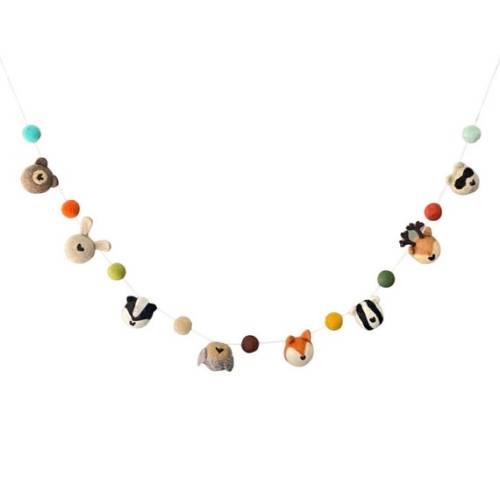 Woodland Animal Garland Sheep Farm Felt Exclusive Nursery - Etsy