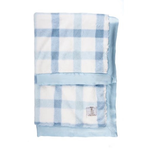 Luxe Plaid Faux Fur Baby Blanket