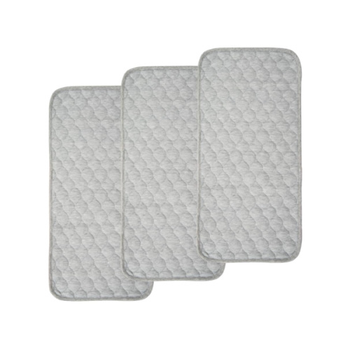 BlueSnail Quilted Thicker Waterproof Changing Pad Liners 3 Count(Gray 13” x 27”)