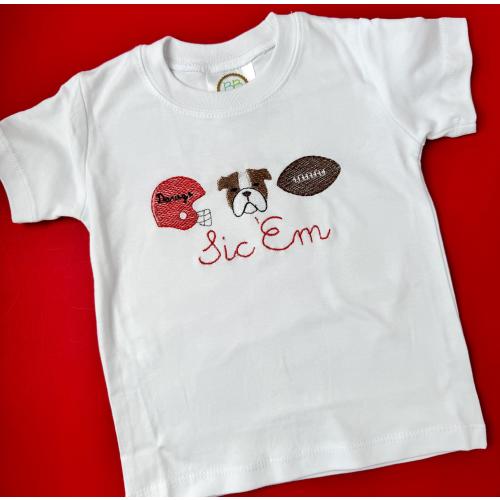 Kids Customizable Dawgs Football Embroidered Shirt