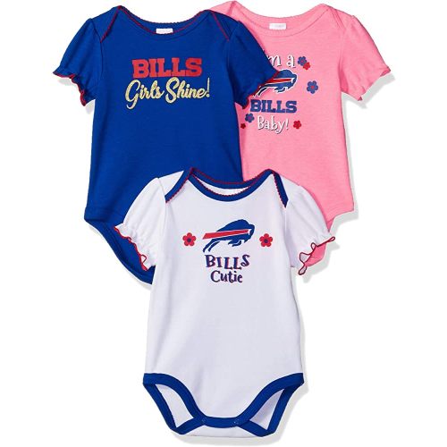 NFL Buffalo Bills Baby Girls' Onesies 3pk Set 6M 3 ct