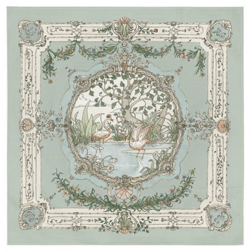 Olive - Atelier Choux Paris Baby Organic Cotton Tapestry Carre Swaddle Blanket