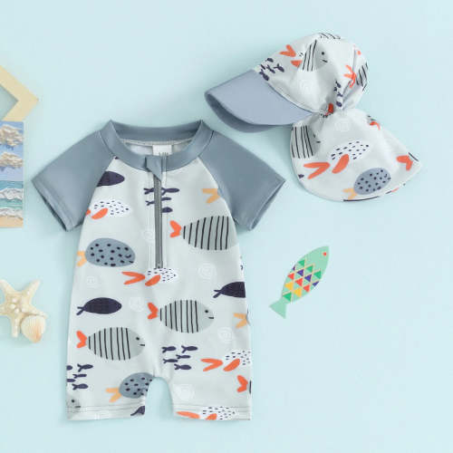 Frankie Fish Swimsuit & Hat