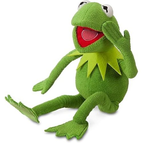 Official Kermit Medium Soft Toy for Kids, Cuddly Character with Fuzzy Texture and Embroidered Details, Disney Plushy Suitable for All Ages.