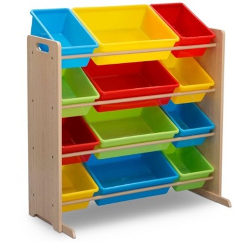 Delta Children Kids' Toy Storage Organizer with 12 Plastic Bins, Color: Colorful  - Out of Stock