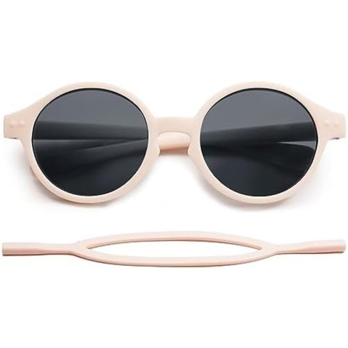 SOJOYFUL Baby Polarized Sunglasses with Strap Round UV400 Protection Toddler Girls Boys Age 0-24 Months SK5613