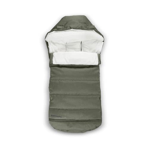 UPPAbaby CozyGanoosh 2-in-1 Seasonal Footmuff - Easily Attaches to UPPAbaby Strollers + RumbleSeat – Versatile, Ultra-Plush Zip-Out Liner for Cold Weather - Evelyn (Meadow Green)