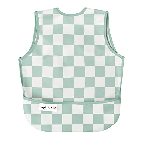 Tiny Twinkle Mess Proof Baby Bib - Waterproof Toddler and Baby Apron Bib - Machine Washable - PFAS and BPA Free