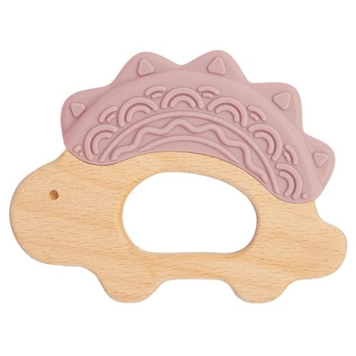 Baby Must Haves – Baby Teething Toys and Teether for Soothing Relief – Perfect for Teething Toys 3-6 Months and Shower Gifts – Soft, BPA-Free, Ergonomic Dinosaur Wood Design.