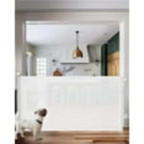 Ophanie Retractable Baby Safety Gate,Mesh Pet Gate 33" Tall, Extends to 55" Wide, Indoor & Outdoor Gates for stair,White