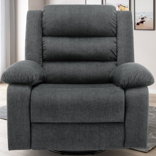 Oversized Swivel Rocker Recliner With Heat And Vibration, Manual Swivel Rocking Recliner Chair, 360 Swivel Glider Recliner Chair