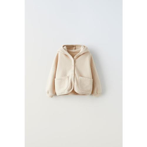 PLUSH BUTTONED JACKET