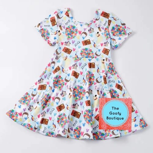 Disney UP Pixar Twirl Dress Kids 12/18 up to 10/12