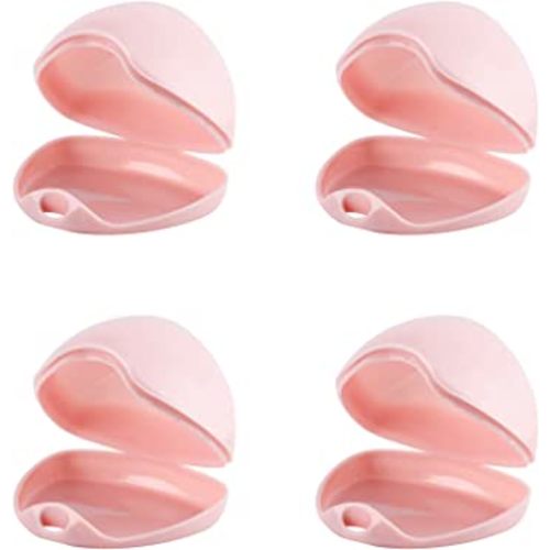 Accmor Pacifier Case, Pacifier Holder Case, Pacifier Container for Travel, BPA Free, Pink, 4 Pack