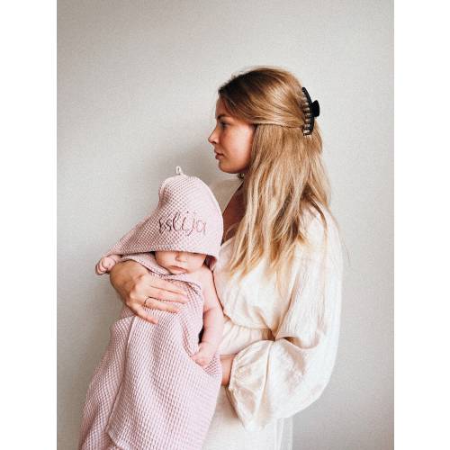 Personalized Hooded bath towel for babies, Waffle towel kids, Organic cotton Baby bath towel, Kapuzenhandtuch, Baby Badetuch