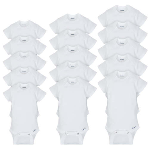 Onesies® 15-Pack White Short Sleeve Bodysuits Assorted Size - Gerber Childrenswear