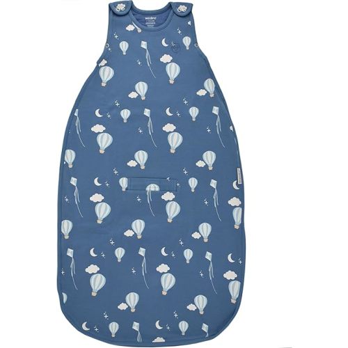 Woolino 4 Season Baby Sleep Sack - Ultimate Baby Sleeping Bag - Merino Wool and Organic Cotton Two-Way Zipper Adjustable Universal Size Sleep Sack (2-24 Months) - Hot Air Balloon - Hot Air Balloons