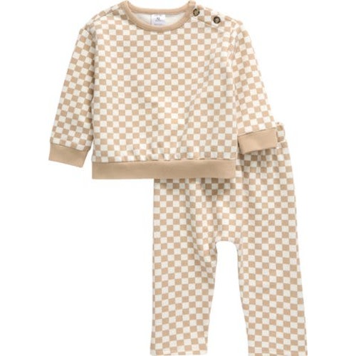 So Soft Print Fleece Sweatshirt & Pants Set, 9M