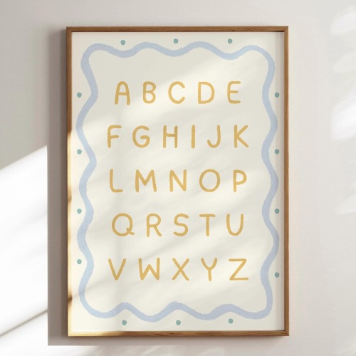 Alphabet Print for Nursery | A B C Artwork | Educational Nursery Wall Art | Classroom Prints | Educational Gift for Toddler