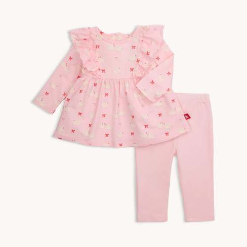 swan of a kind modal magnetic little baby dress + legging set – Magnetic Me
