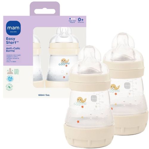 MAM Easy Start Anti-Colic Baby Bottles Unisex - 5 fl oz/2pk