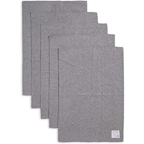 Burts Bees Baby Infant Burp Cloths, 100% Organic Cotton Extra Absorbent Soft Fabric Drool Cloths, 5-Pack Newborn Must-Have Essential Large Burping Cloths, One Size 17 x 11.75 Inches