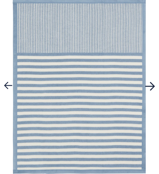 Sweet Pea Stripe Fog Mini Blanket