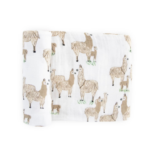 Little Unicorn USA Cotton Muslin Swaddle Blanket - Llama Llama - Shop