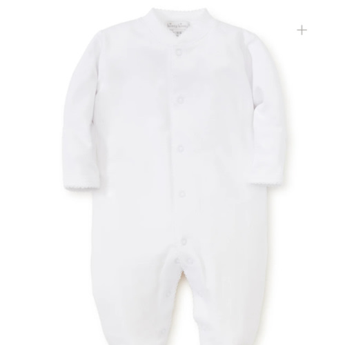 White Kissy Basics Footie, Newborn