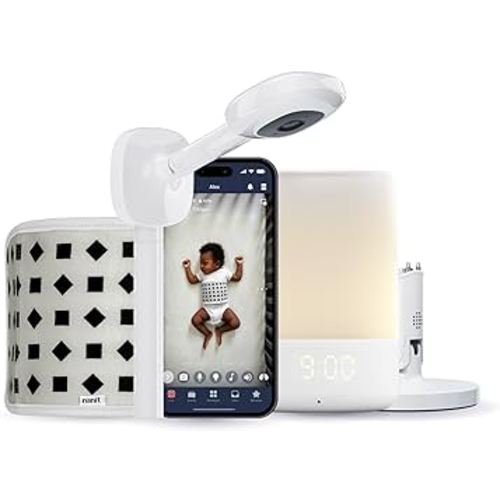 Nanit Superior Sleep Set - Includes Newborn Baby Essentials: Nanit Pro Camera with Wall Mount, Nanit Travel Stand, and The Sound + Light Audio Monitoring Machine & Baby Night Light