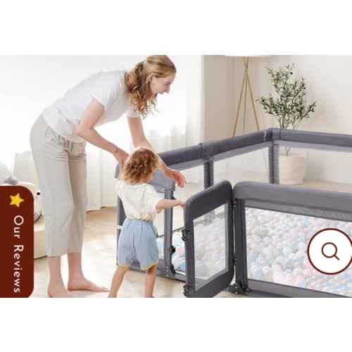 Adult-Accessible Baby Playpen