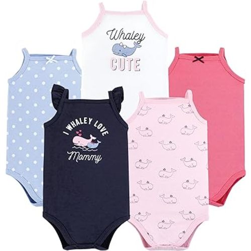 Hudson Baby baby-girls Cotton Sleeveless Bodysuits