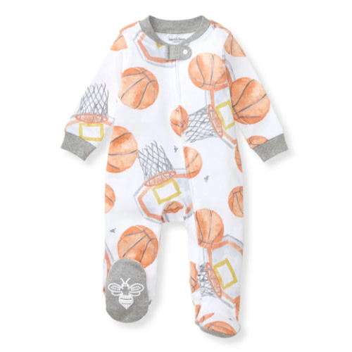 6-9M - Basketball Organic Cotton Sleep & Play – Burt's Bees Baby
