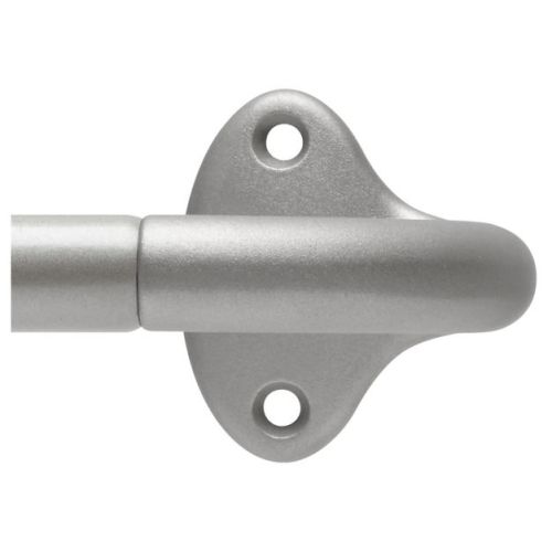 48"-88" Loft By Umbra Dusk Curtain Rod Silver: Adjustable Steel, Room Darkening, Metallic Finish, 25 lb Capacity