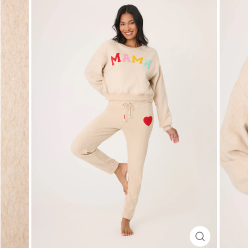 For the Mama's Embroidered Jogger Set