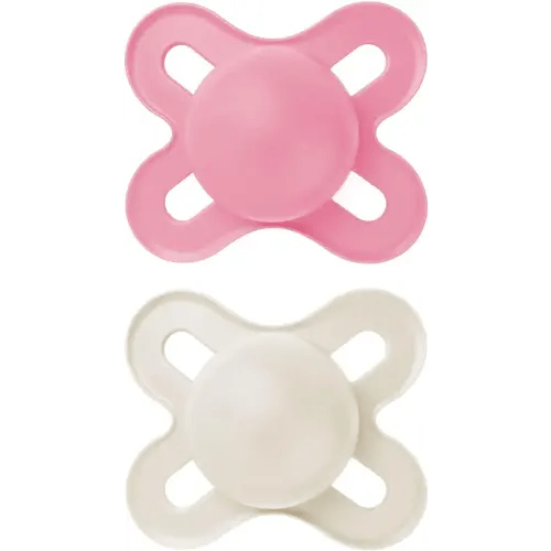 MAM Original Start Matte Newborn Baby Pacifier, Best Pacifier for Breastfed Babies, Sterilizer Case, Girl, 0-3 Months (Pack of 2)